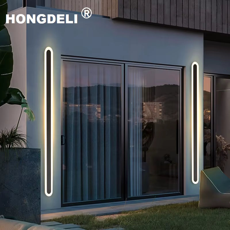 LED Outdoor Wall Lamp with IP65 Waterproof Rating for Modern Interior and Exterior Decor - Suitable for Porch, Balcony, Bedroom, and Living Room - 110V/220V