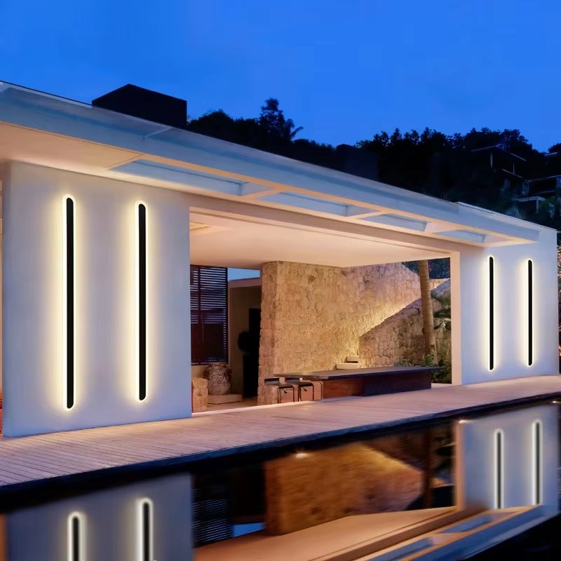 LED Outdoor Wall Lamp with IP65 Waterproof Rating for Modern Interior and Exterior Decor - Suitable for Porch, Balcony, Bedroom, and Living Room - 110V/220V